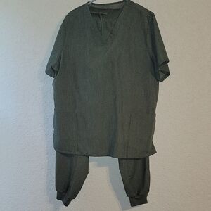 Dark Green Scrub Set